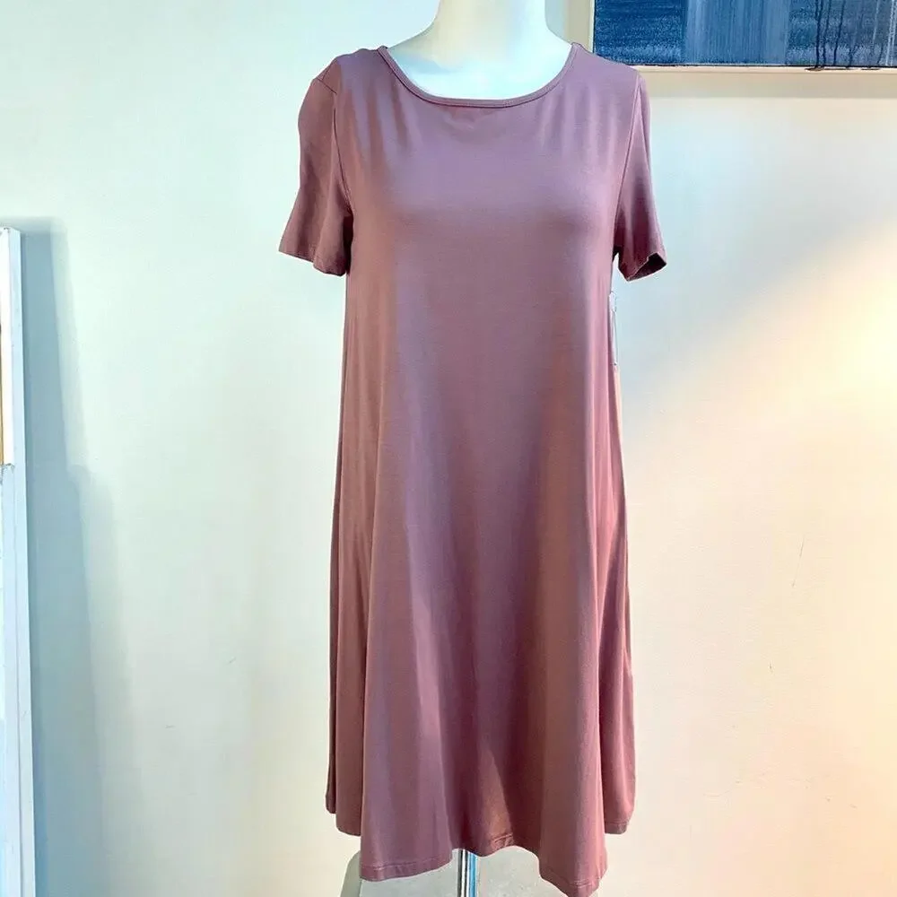 NWT FOREVER 21 T-Shirt Dress Dusty Rose Size S - Picture 2 of 9
